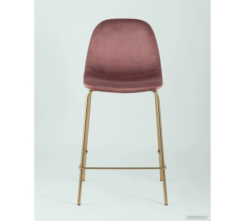 Стул Stool Group Валенсия SN полубарный OS-001CB HLR-44 велюр розовый/золотые ножки