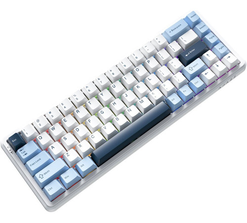 Клавиатура Ajazz AK680 Max белый/голубой/темно-синий