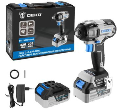 Гайковерт Deko ZKIS Set 083-1087 с 2-мя АКБ, кейс