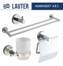 Набор аксессуаров для ванной Lauter 21SH72061 + 21SH72091 + 21SH72101 + 21SH70021 Chrome, 4 предмета