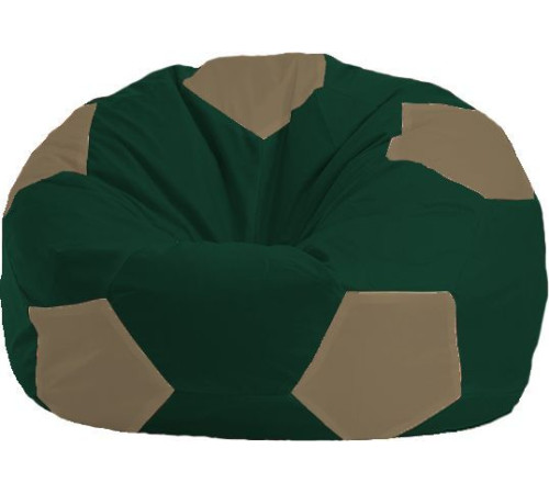 Кресло-мешок Flagman Мяч Стандарт М1.1-60 темно-зеленый/бежевый