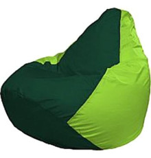 Кресло-мешок Flagman Груша Мега Super Г5.1-63 тёмно-зелёный/салатовый