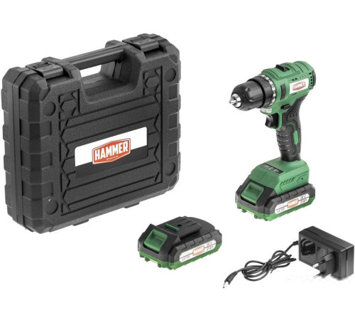 Дрель-шуруповерт Hammer ACD18BLC с 2-мя АКБ, кейс
