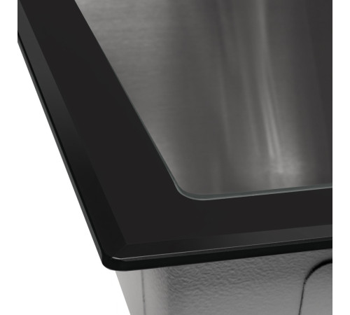 Кухонная мойка ARFEKA ECO AR 500*500 GS BLACK GLASS + SATIN