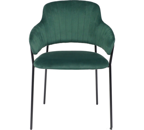 Стул с подлокотниками Алвест AV 448 темно-зеленый бархат/черный