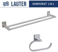 Держатель для туалетной бумаги и освежителя Lauter 21SH8301 + 21SH8321 Chrome, 2 предмета