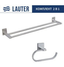 Держатель для туалетной бумаги и освежителя Lauter 21SH8301 + 21SH8321 Chrome, 2 предмета