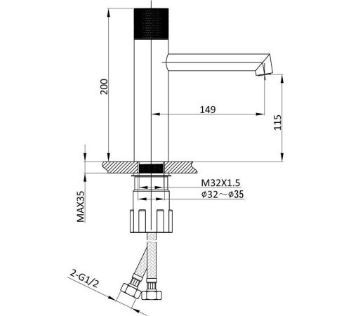 Смеситель Vincea VBF-1D3GM