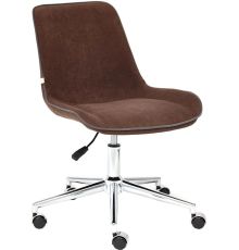 Офисное кресло TetChair Style флок, коричневый