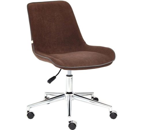 Офисное кресло TetChair Style флок, коричневый