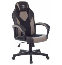 Игровое геймерское кресло Zombie Game 17 черный/серый текстиль/экокожа
