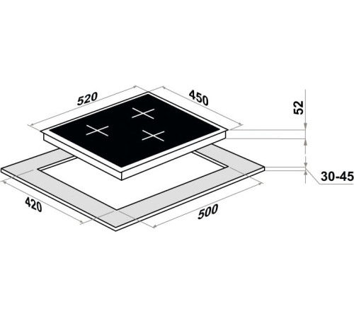 Варочная панель MAUNFELD CVCE453BK