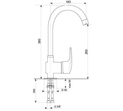 Смеситель Ulgran U-006 328 бежевый