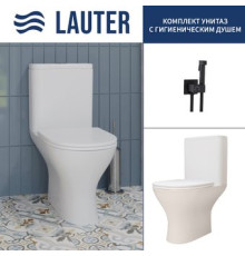 Унитаз напольный Lauter W224 2110224 + гигиенический душ Rainix 21LT7712BM горизонтальный выпуск