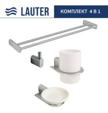 Набор аксессуаров для ванной Lauter 21SH2061 + 21SH2051 + 21SH2091 + 21SH42021 Chrome, 4 предмета