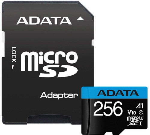 Карта памяти ADATA Premier AUSDX256GUICL10A1-RA1 microSDXC 256GB с адаптером
