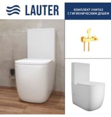 Унитаз напольный Lauter Rimless 21D2203 + гигиенический душ Glow 21LT0224GL