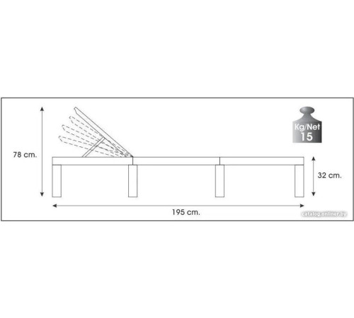 Шезлонг Ipae Progarden Haiti HAI08CCB