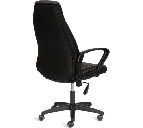 Офисное кресло TetChair Inter 24 кожзам/ткань черный/серый, 36-6/207/TW-12/TW-11