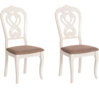 Стул TetChair Andromeda 47x55.5x107 2шт, дерево гевея/Ivory White/ткань коричневая