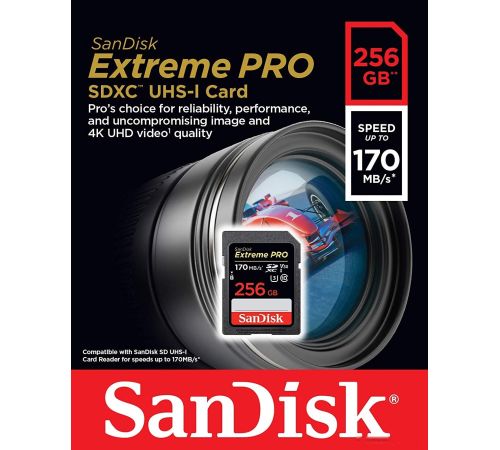 Карта памяти SanDisk Extreme PRO SDXC SDSDXXY-256G-GN4IN 256GB