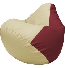 Кресло-мешок Flagman Груша Макси Г2.3-1021 светло-бежевый/бордовый