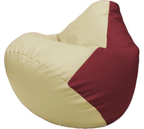 Кресло-мешок Flagman Груша Макси Г2.3-1021 светло-бежевый/бордовый