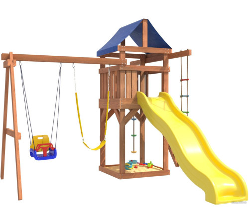 Игровой комплекс National Tree Company С качелями 3 в 1 и гибкими подвесными IgroWoods ДП-15