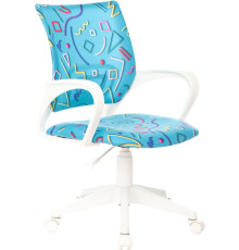 Компьютерное кресло Бюрократ Burokids 1W 1920811 голубой Sticks 06/пластик белый