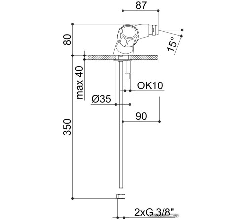 Смеситель Raf Rio RI1040