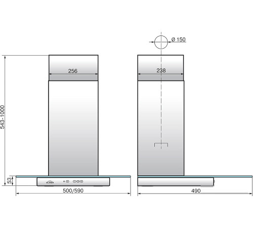 Кухонная вытяжка Elikor Кристалл 50Н-430-К3Д нержавеющая сталь