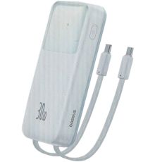 Внешний аккумулятор Baseus Comet Series Dual-Cable Digital Display Fast Charge Power Bank 30W 10000mAh белый