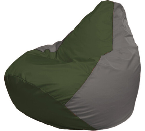 Кресло-мешок Flagman Груша Макси Г2.1-53 серый/оливковый темный