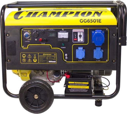 Бензиновый генератор Champion GG6501E+ATS