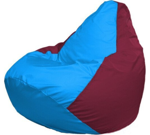 Кресло-мешок Flagman Груша Макси Г2.1-281 бордовый/голубой