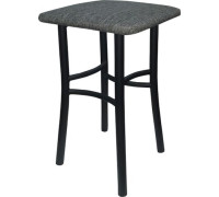 Табурет ВВР Квадрат черный/рогожка серый