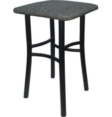 Табурет ВВР Квадрат черный/рогожка серый