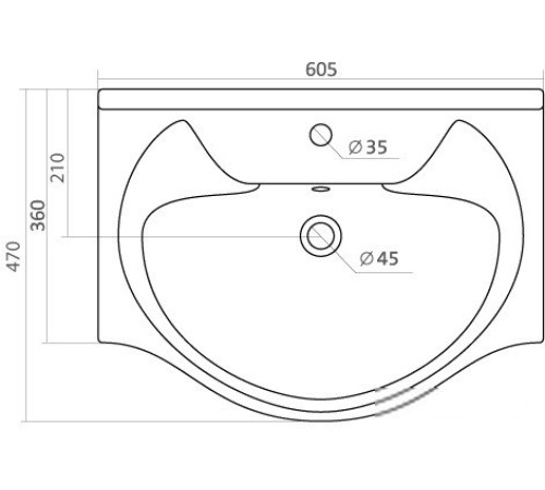 Умывальник Santek Байкал-60 60.5x47 [1.WH10.9.652]