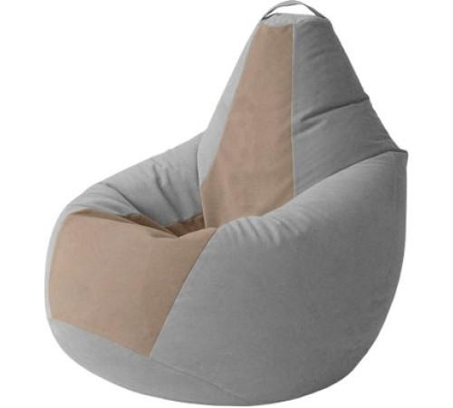 Кресло-мешок Kreslomeshki Груша Kombo XXXL GKV-145x100-SH сталь/шоколад