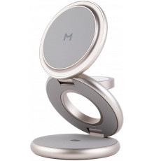 Беспроводное зарядное Magssory Disc Signature Edition 3 в 1 для Samsung WCH053 титановый