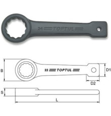 Ключ рожковый Toptul AAAR6060