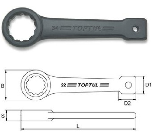 Ключ рожковый Toptul AAAR6060