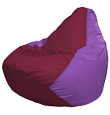 Кресло-мешок Flagman Груша Мини L Г0.1-302 бордовый/сиреневый