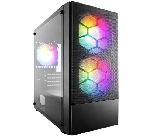 Корпус 1stPlayer Firebase X4-M-BK-2F1P-1F1