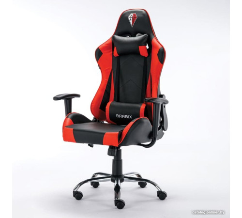 Игровое геймерское кресло Brabix Hunter Gm-130 532797 черный/красный