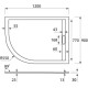 Душевой поддон Cezares Tray-AS-RH-120/90-550-30-W-R 120x90