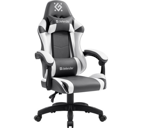 Игровое геймерское кресло Defender Fortune 64026 серый/белый