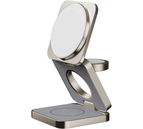 Беспроводное зарядное Momax Q2.Mag 3-in-1 UD31L титановый