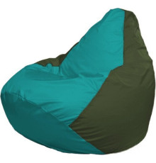 Кресло-мешок Flagman Груша Макси Г2.1-288 оливковый темный/бирюзовый