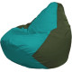 Кресло-мешок Flagman Груша Макси Г2.1-288 оливковый темный/бирюзовый